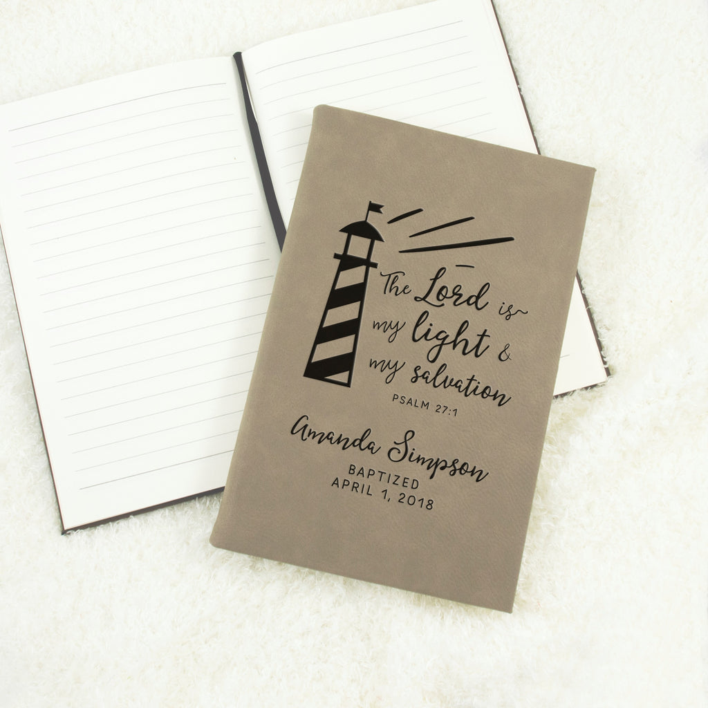 Personalized Baptism Journal, Psalm 27:1