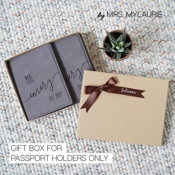 Personalized Passport Cover - Couple Gift