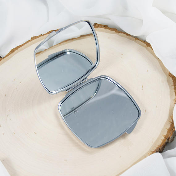 Personalized bridesmaid compact mirror