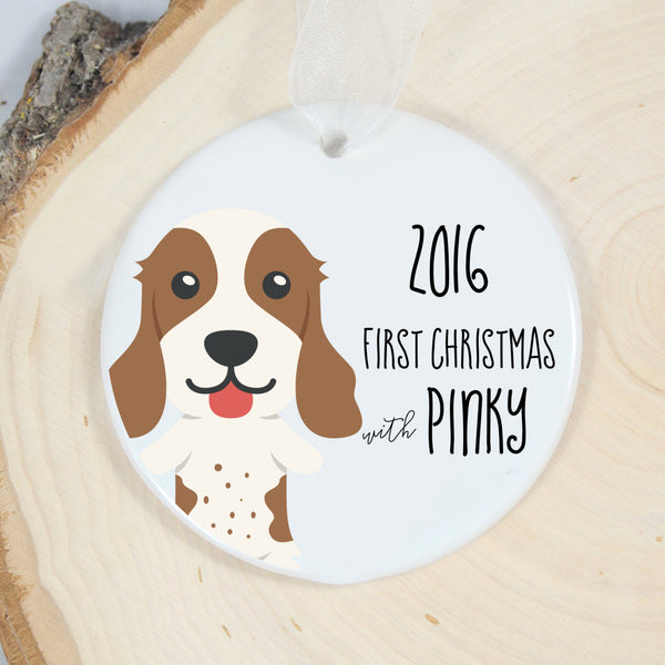 Springer Spaniel First Christmas Ornament