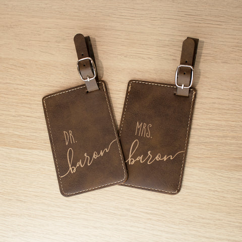 Dr. & Mrs. Luggage Tags, Personalized Luggage Tags