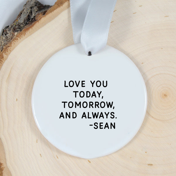 personalized marriage proposal ornament
