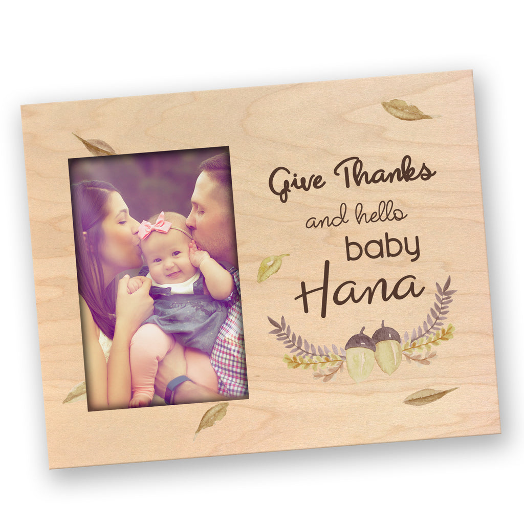 New Baby Picture Frame Give Thanks