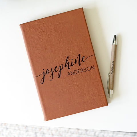 personalized journal with pen