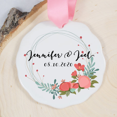 Personalized Ornament for Couples, Wedding Gift, Anniversary Gift, Christmas Gift 