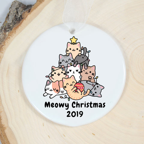 meowy Christimas ornament for kitty lovers